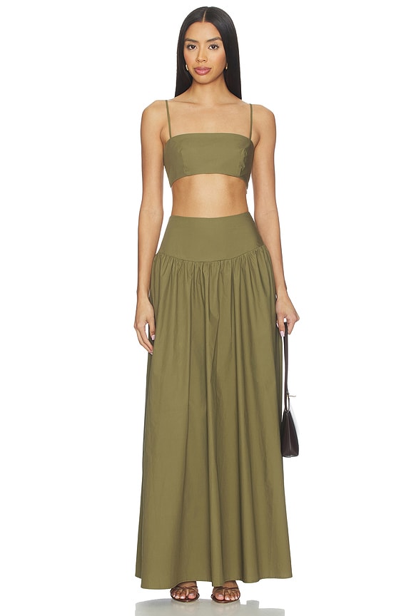 x REVOLVE Poplin Drop Waist Skirt