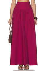 Poplin Drop Waist Skirt