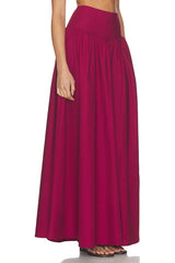 Poplin Drop Waist Skirt