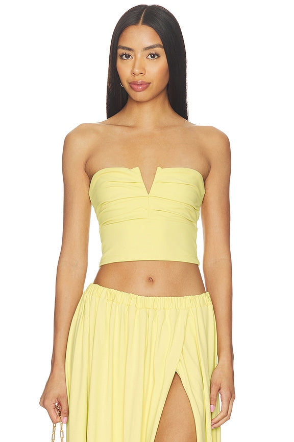 V Wire Pleated Crop Tube