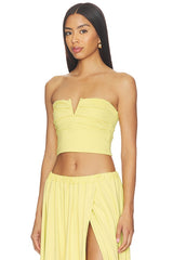 V Wire Pleated Crop Tube