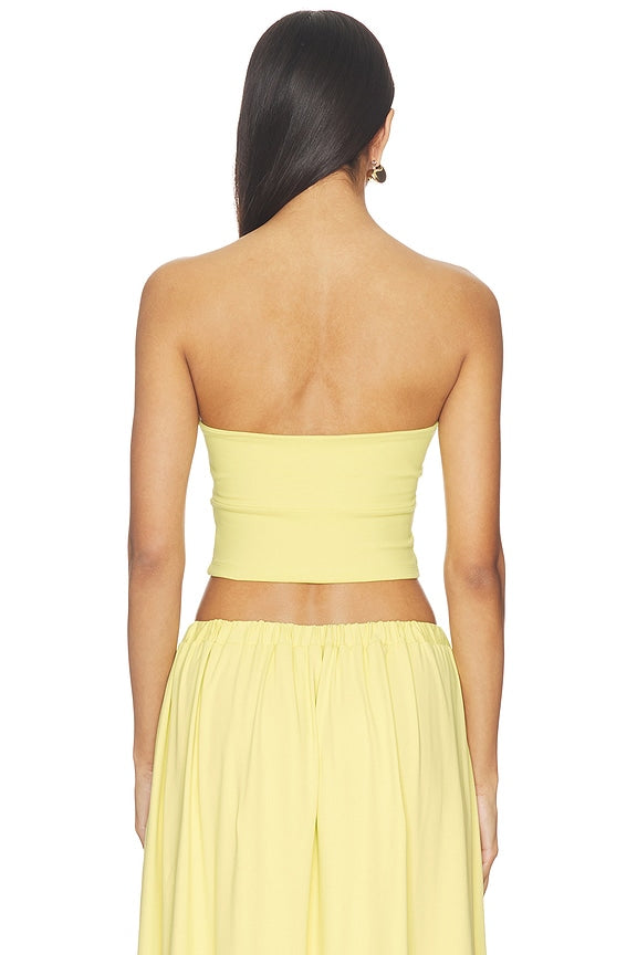 V Wire Pleated Crop Tube