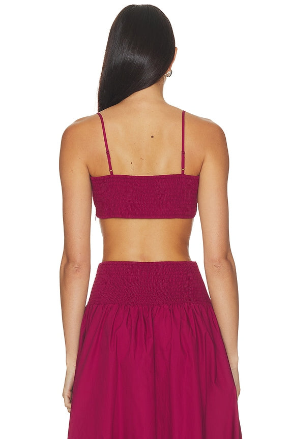 Poplin Crop String Top