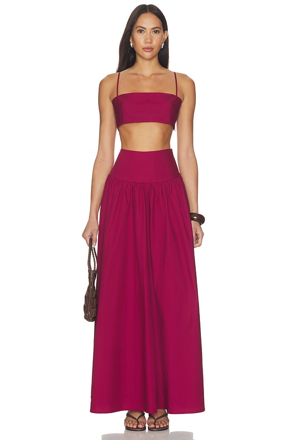 Poplin Crop String Top
