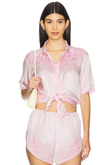 Embroidered Short Sleeve Shirt