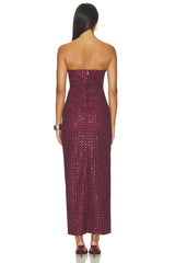 Beaded Maxi Tube Dress