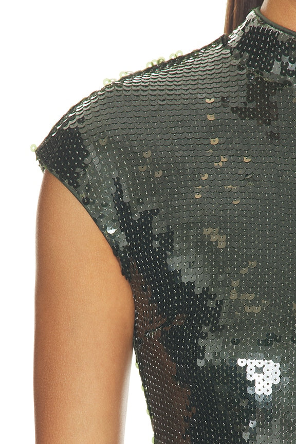 Sequins Maxi Train Dress