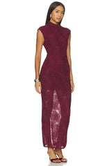 Flower Mesh Maxi Dress