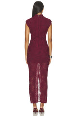 Flower Mesh Maxi Dress
