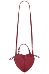 Patent Croco Heart Bag