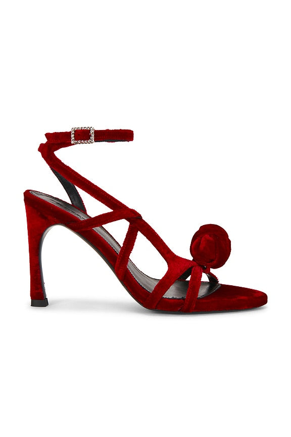 High Heel Velvet Sandal