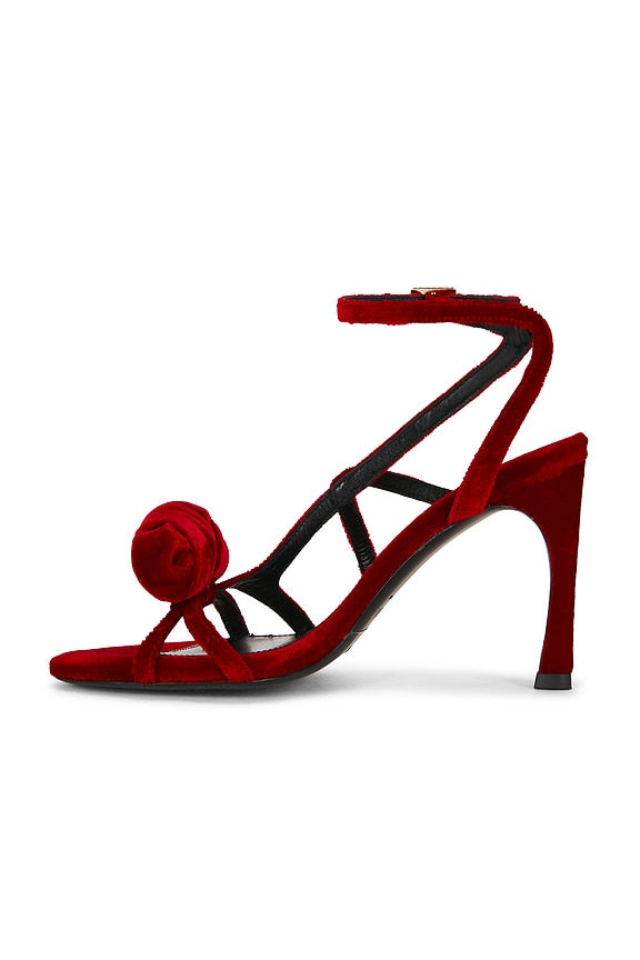 High Heel Velvet Sandal