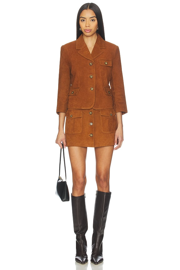Suede Mini Skirt