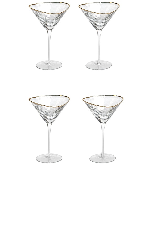 Aperitivo Triangular Martini Glasses Set Of 4
