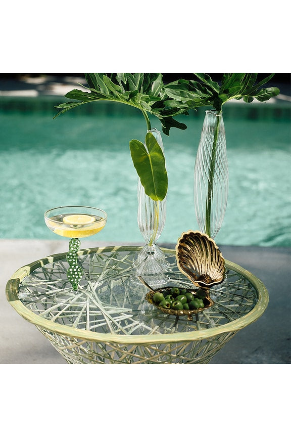 Cap Ferrat Fan Shell Lidded Bowl With Spoon