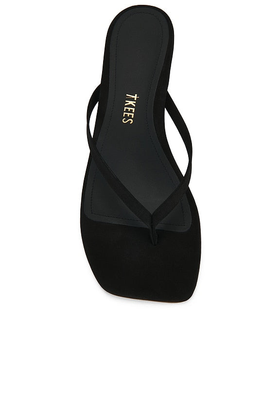 Julia Square Toe Suede Flip Flop
