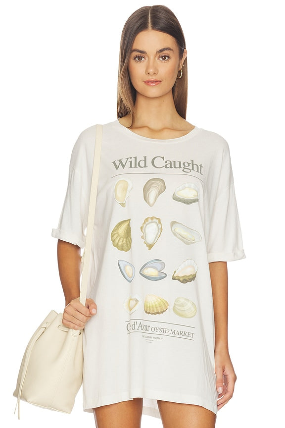Wild Caught Oyster Market Oversized Tee