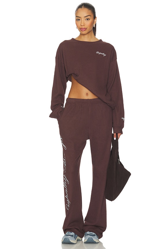 Empathy Always Waffle Wide Leg Sweatpants