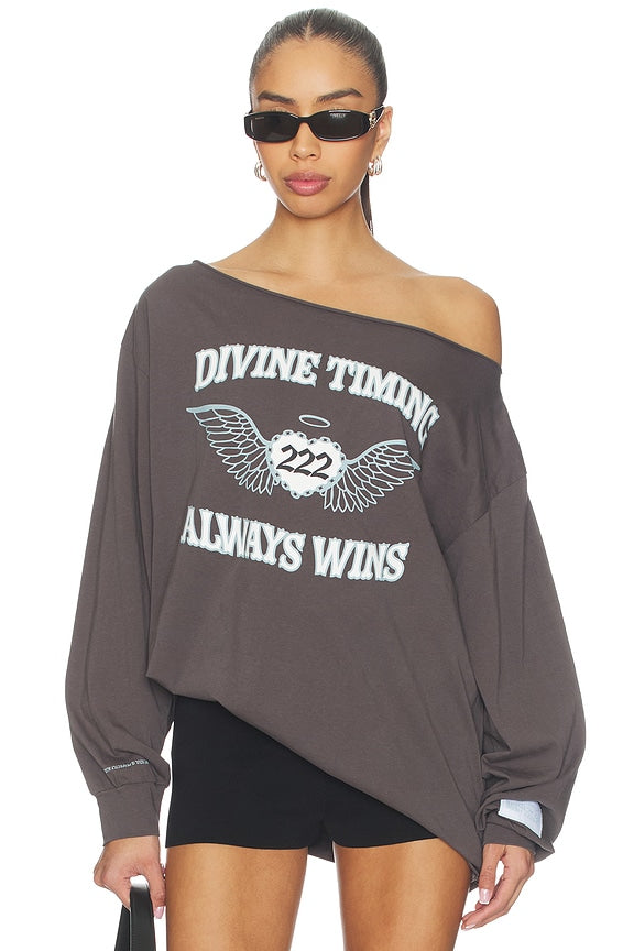 Orebella by Bella Hadid x Mayfair Hadid Divine Timing 222 Off-shoulder Longsleeve Top