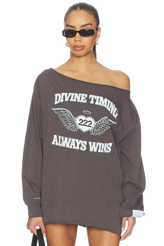 Orebella by Bella Hadid x Mayfair Hadid Divine Timing 222 Off-shoulder Longsleeve Top