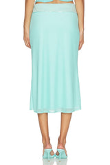 Sequin Foldover Midi Skirt