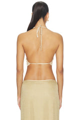 Cyrene Satin Cowl Top