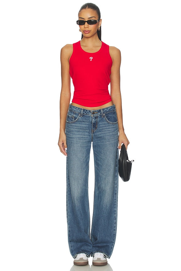 x REVOLVE Phillies Scoop Neck Rib Tank Top