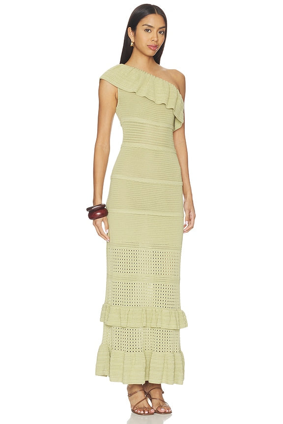 Kenzee Ruffle Midi Dress