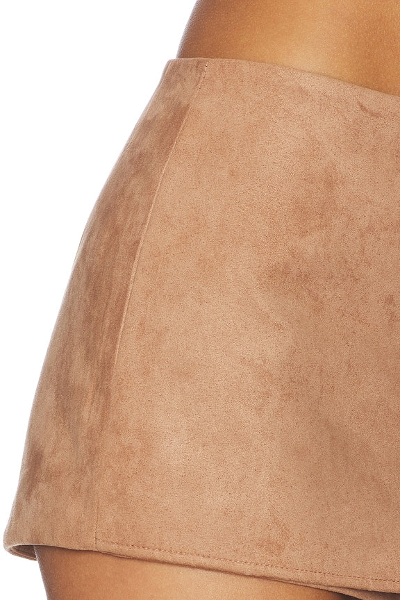 Noella Faux Suede Skort