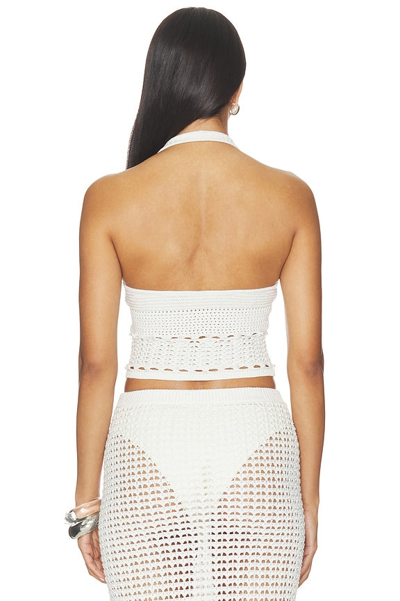 Sellia Pointelle Halter Top