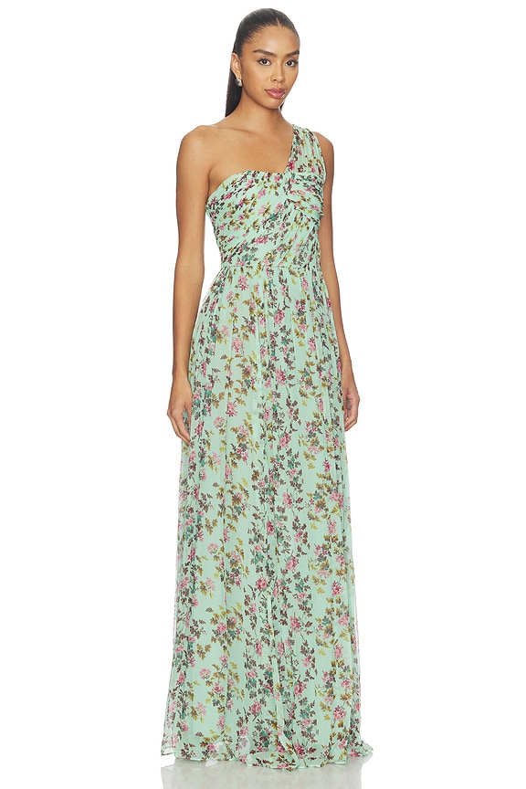 Aureline Silk One Shoulder Gown