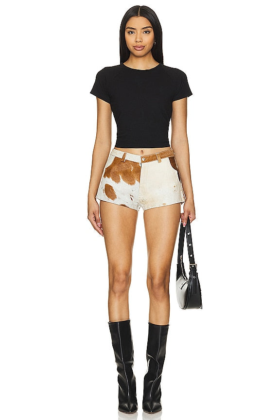 x REVOLVE Cowhide Shorts
