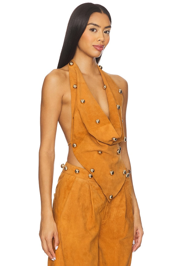 Dome Studded Halter Top