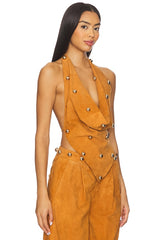 Dome Studded Halter Top