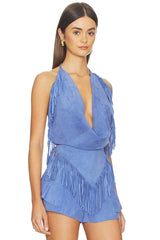 Fringed Halter Top