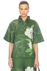 Floral Bell Sleeve Shirt