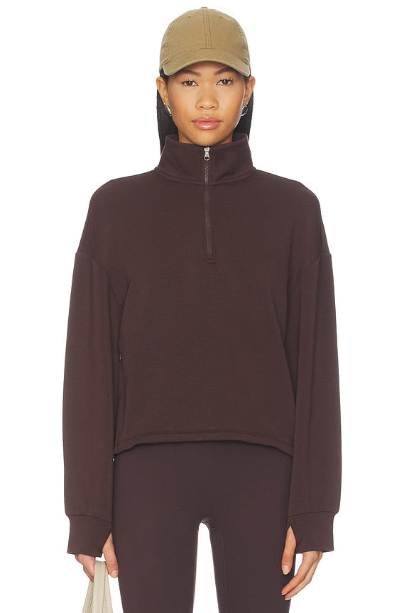 Sian Cropped Half Zip Midlayer