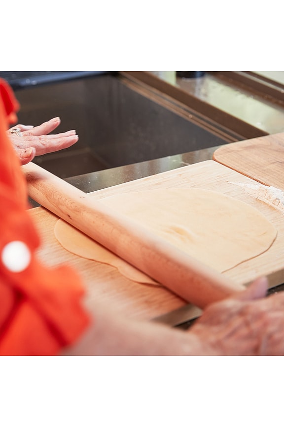 Beechwood Long Rolling Pin &amp; Pasta Scraper