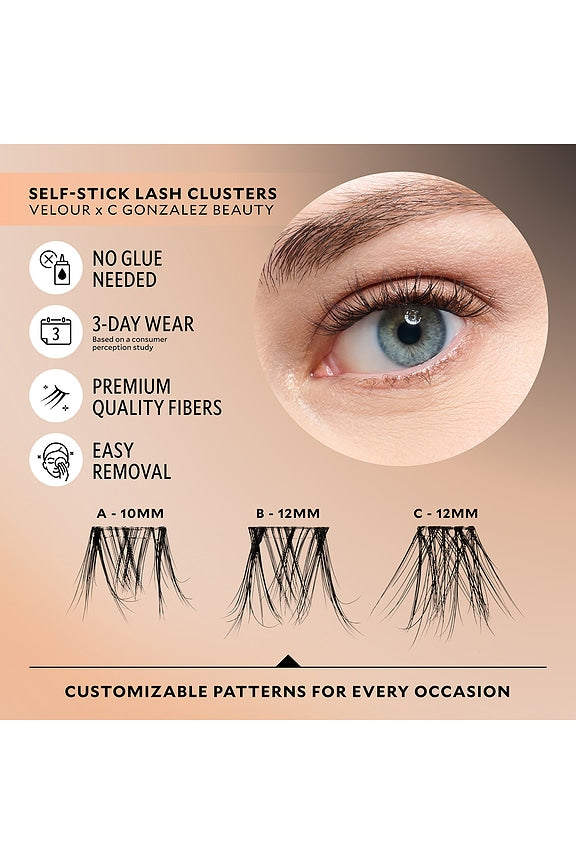 X Cgonzalez Beauty Self-stick Lash Clusters