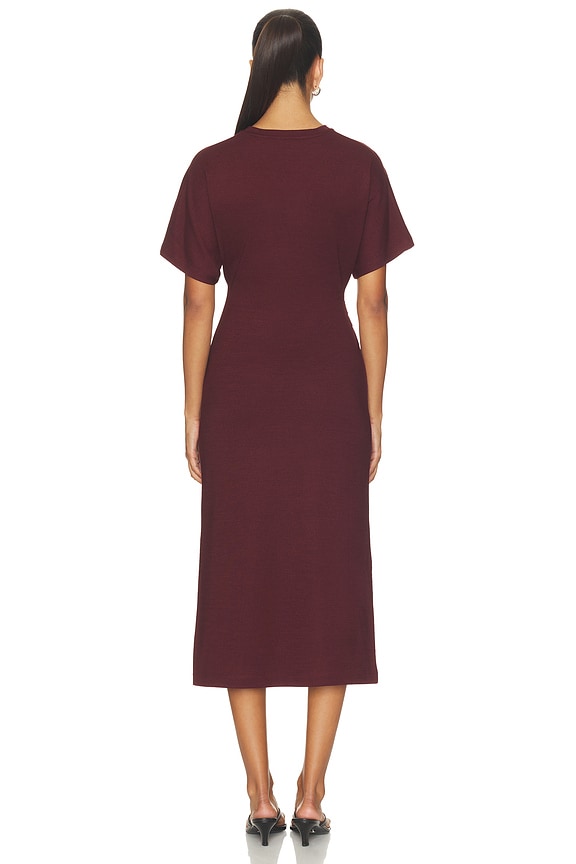 Short Sleeve Side Rouche Dress
