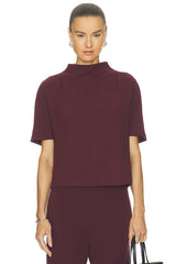 Draped Funnel Neck Top