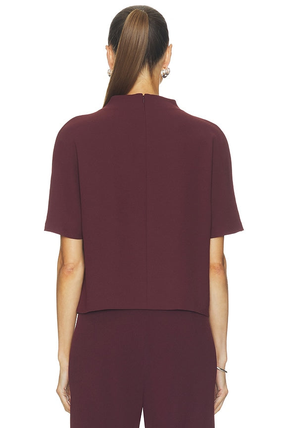 Draped Funnel Neck Top
