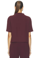 Draped Funnel Neck Top
