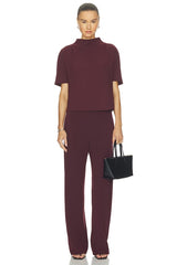 Draped Funnel Neck Top