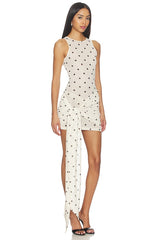 Mesh Wrap Mini Dress