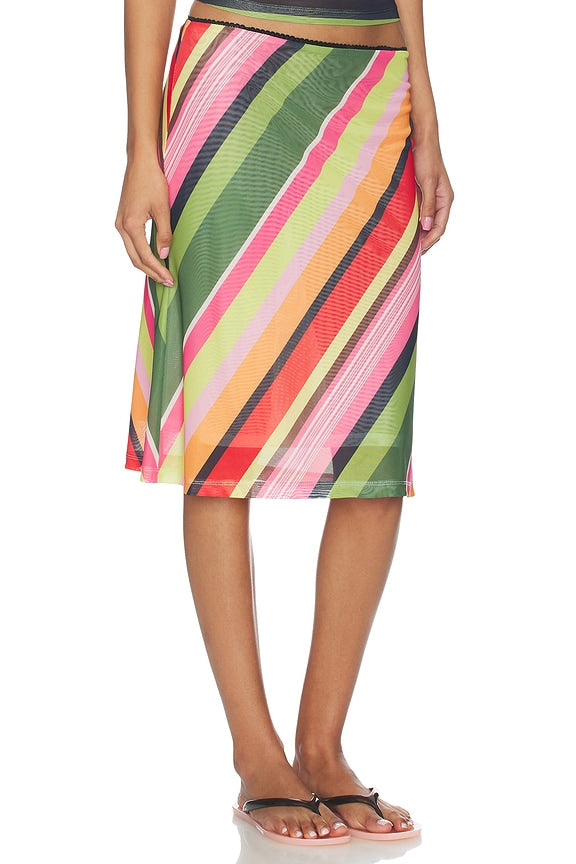 Mesh Midi Skirt