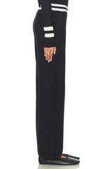 Cashmere Striped Wide Leg Pant