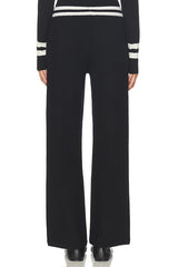 Cashmere Striped Wide Leg Pant