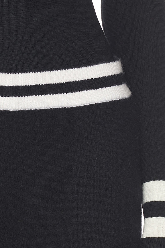 Cashmere Striped Wide Leg Pant