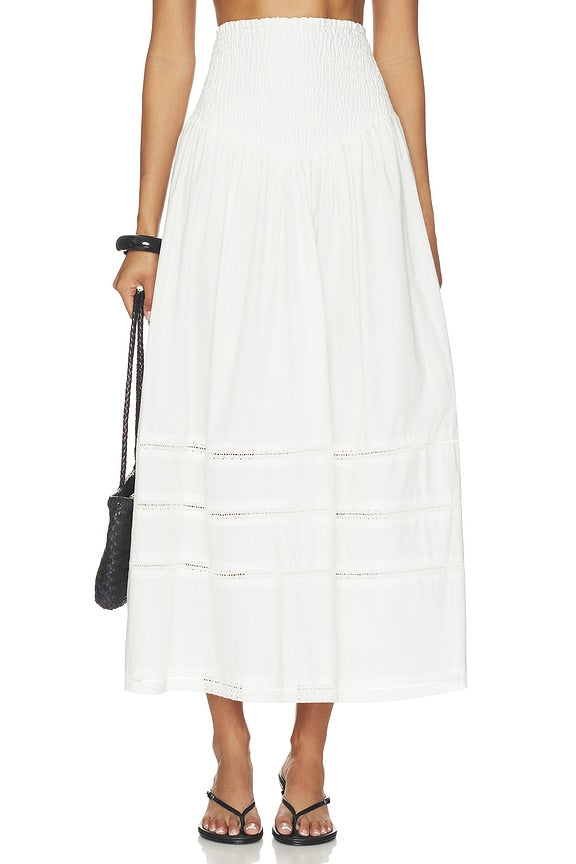 Smocked Maxi Skirt
